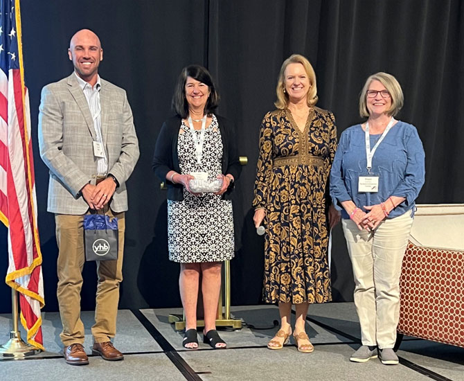 (L-R) Luke Gore from YHB, Lisa Kilgour from MainStreet Bank, Tara Harrison from Virginia National Bank and the grand prize winner, Hope Brown from The Bank of Charlotte County
